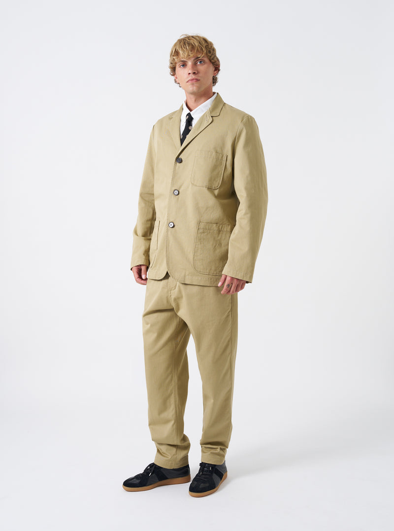 Sand Twill Three Button Jacket