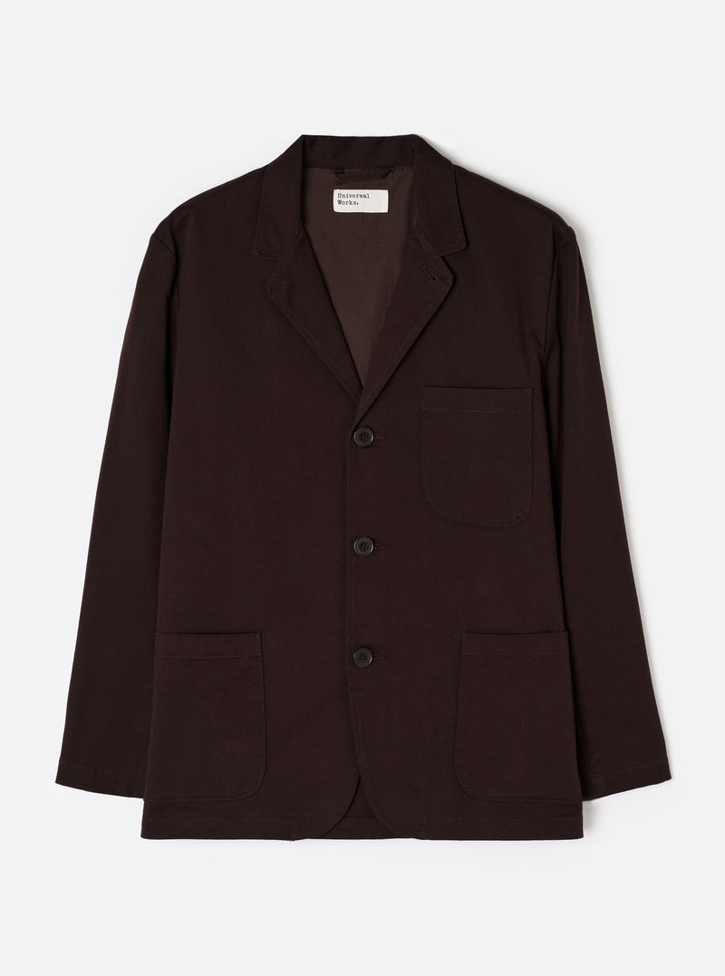 Brown Twill Three Button Jacket