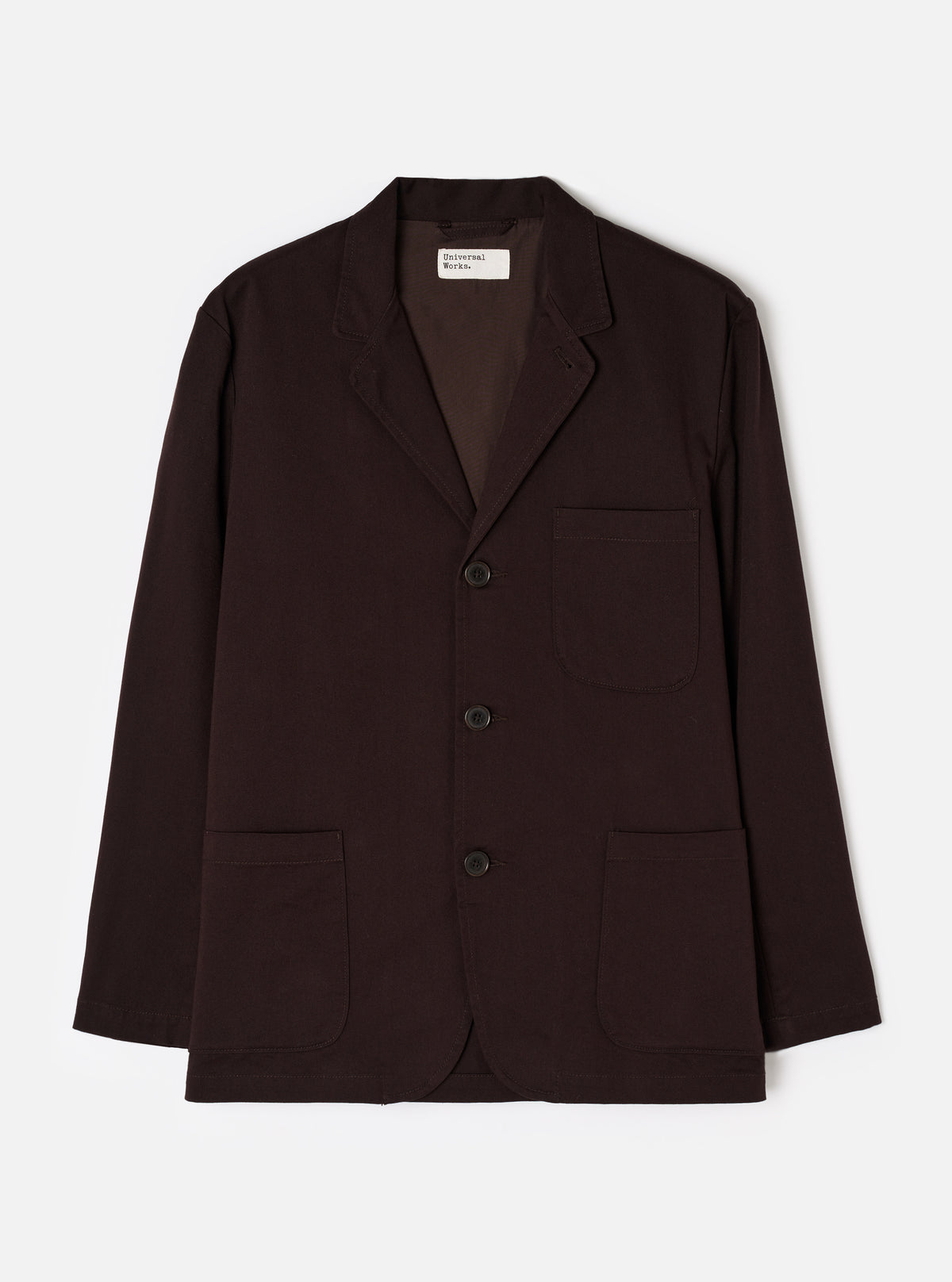 Brown Twill Three Button Jacket