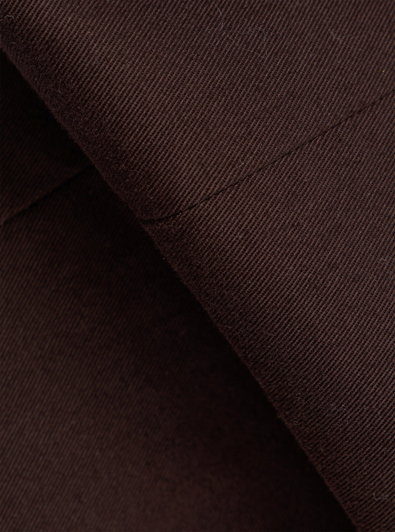 Brown Twill Three Button Jacket
