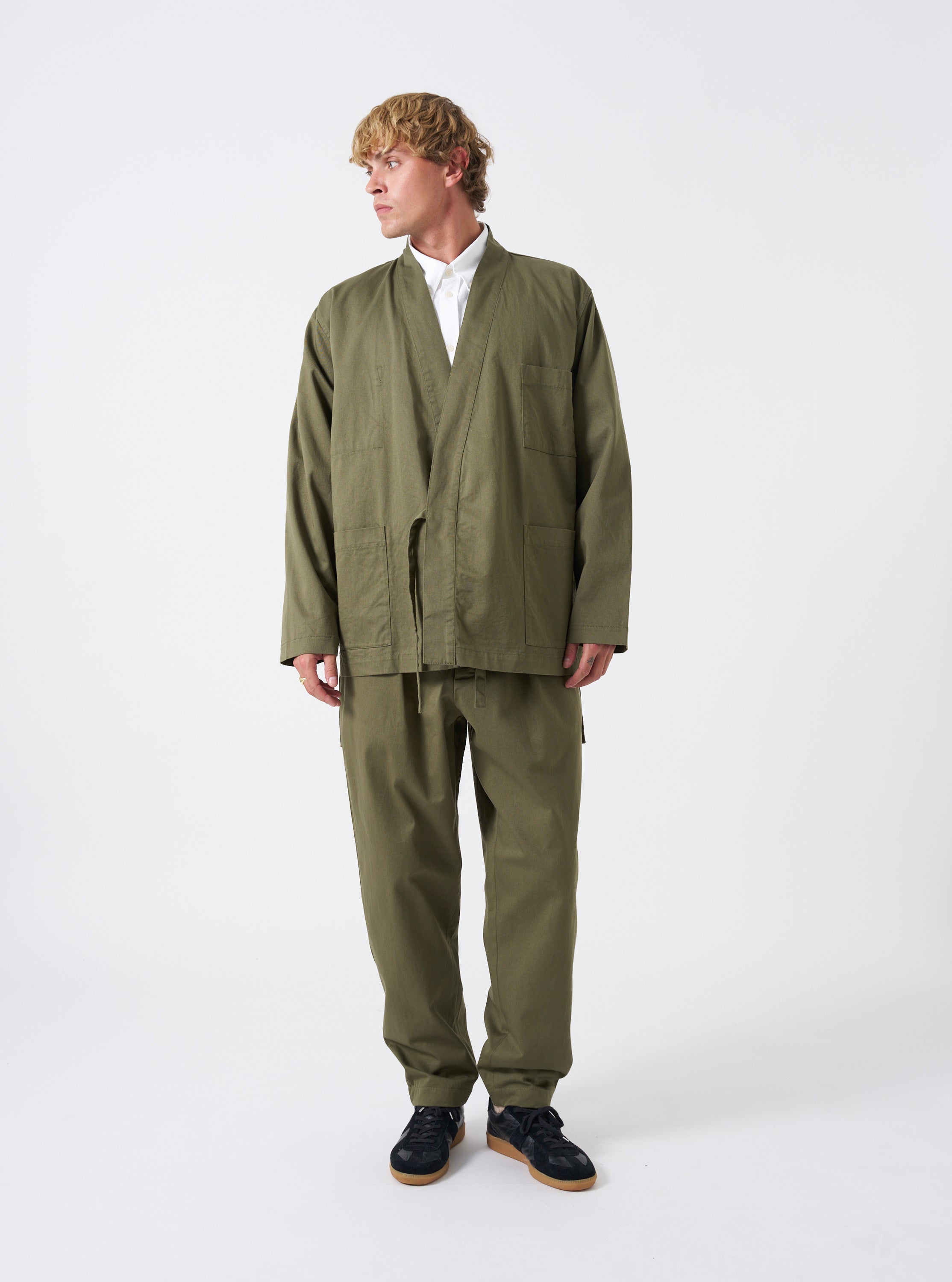 Men's Light Green Twill Kyoto Kimono Work Jacket – Universal Works