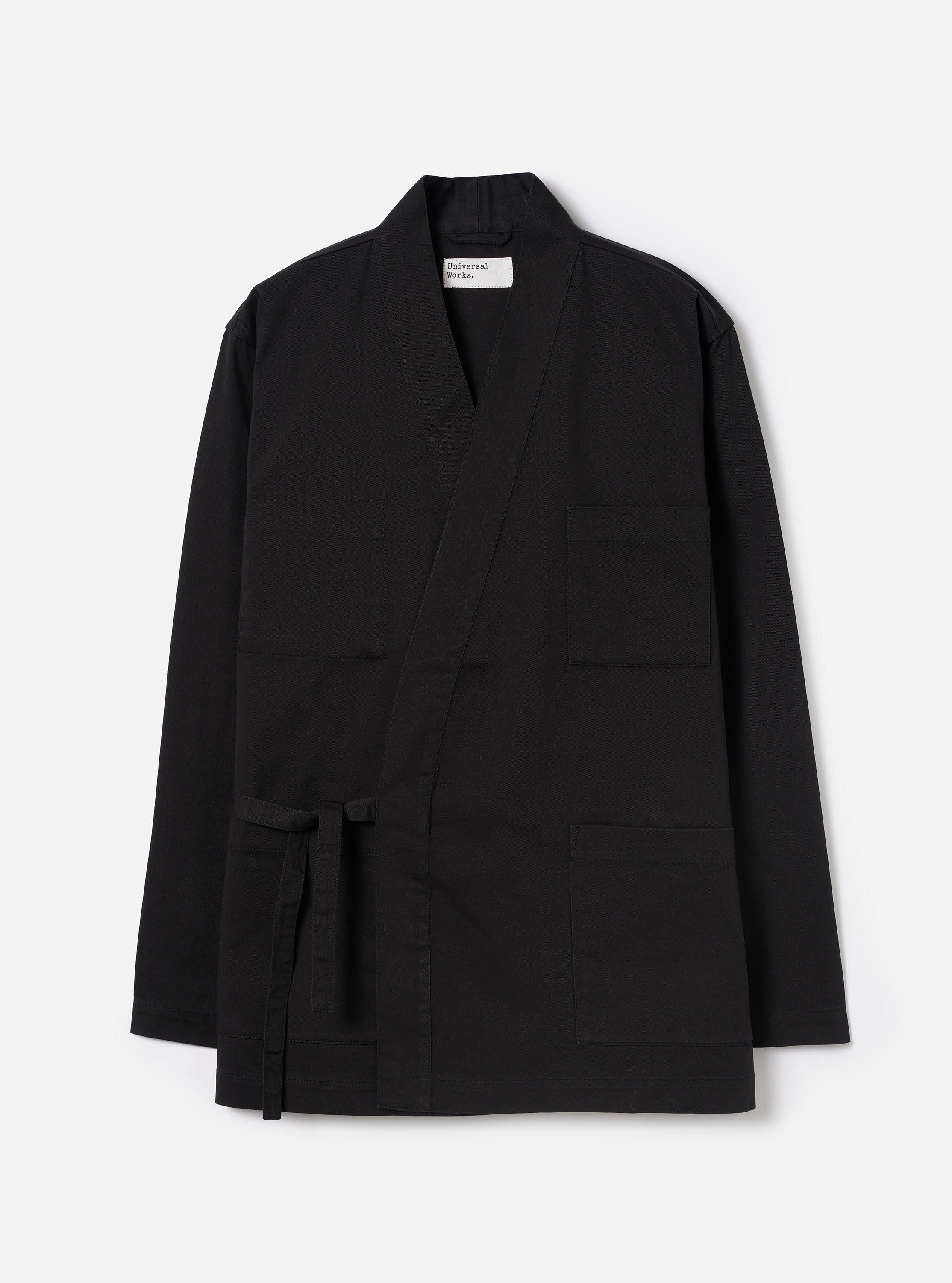 Men's Black Twill Kyoto Kimono Work Jacket – Universal Works
