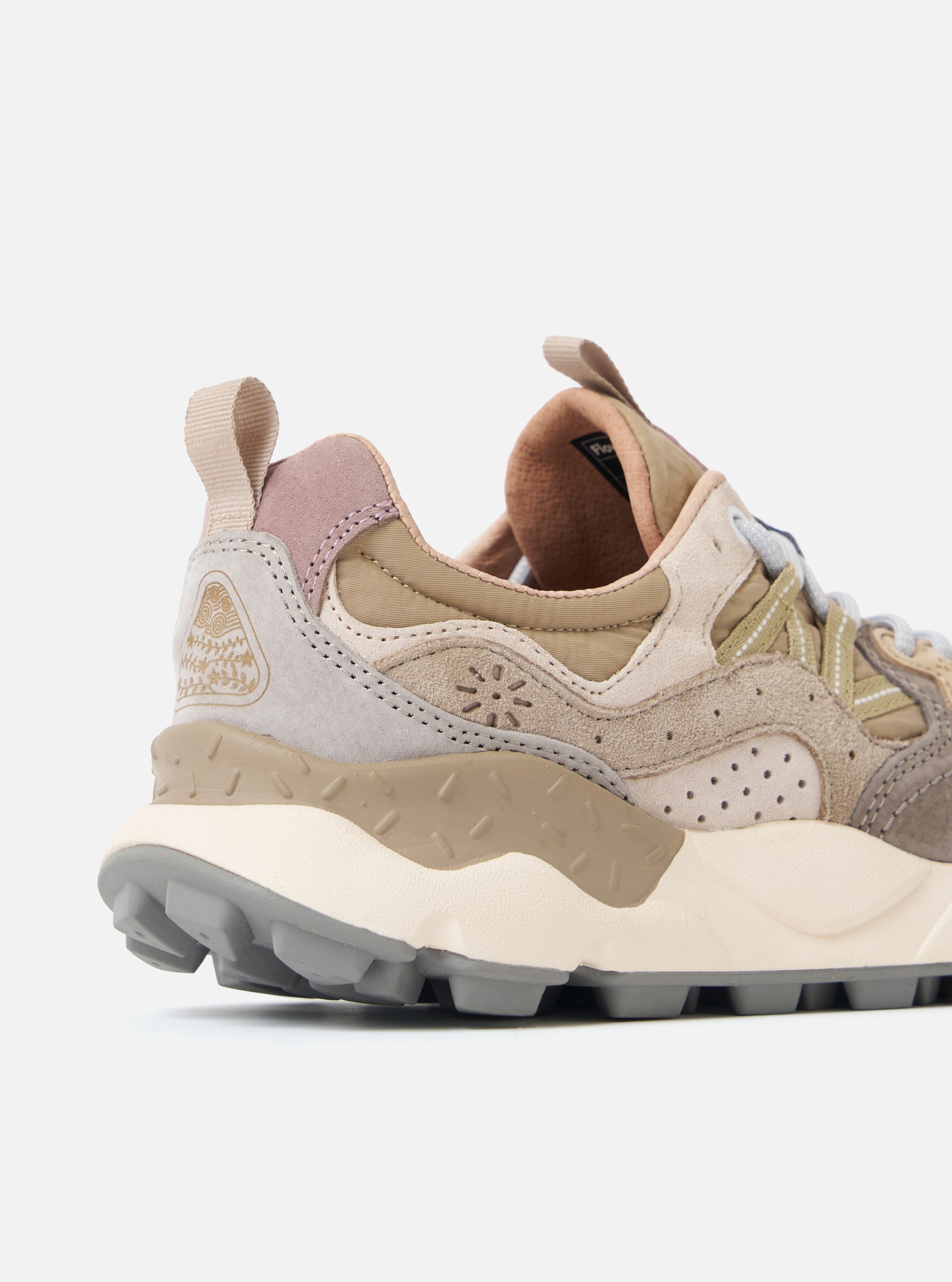 Grey/Mud/Off White Suede/Nylon Flower Mountain Yamano 3 Man