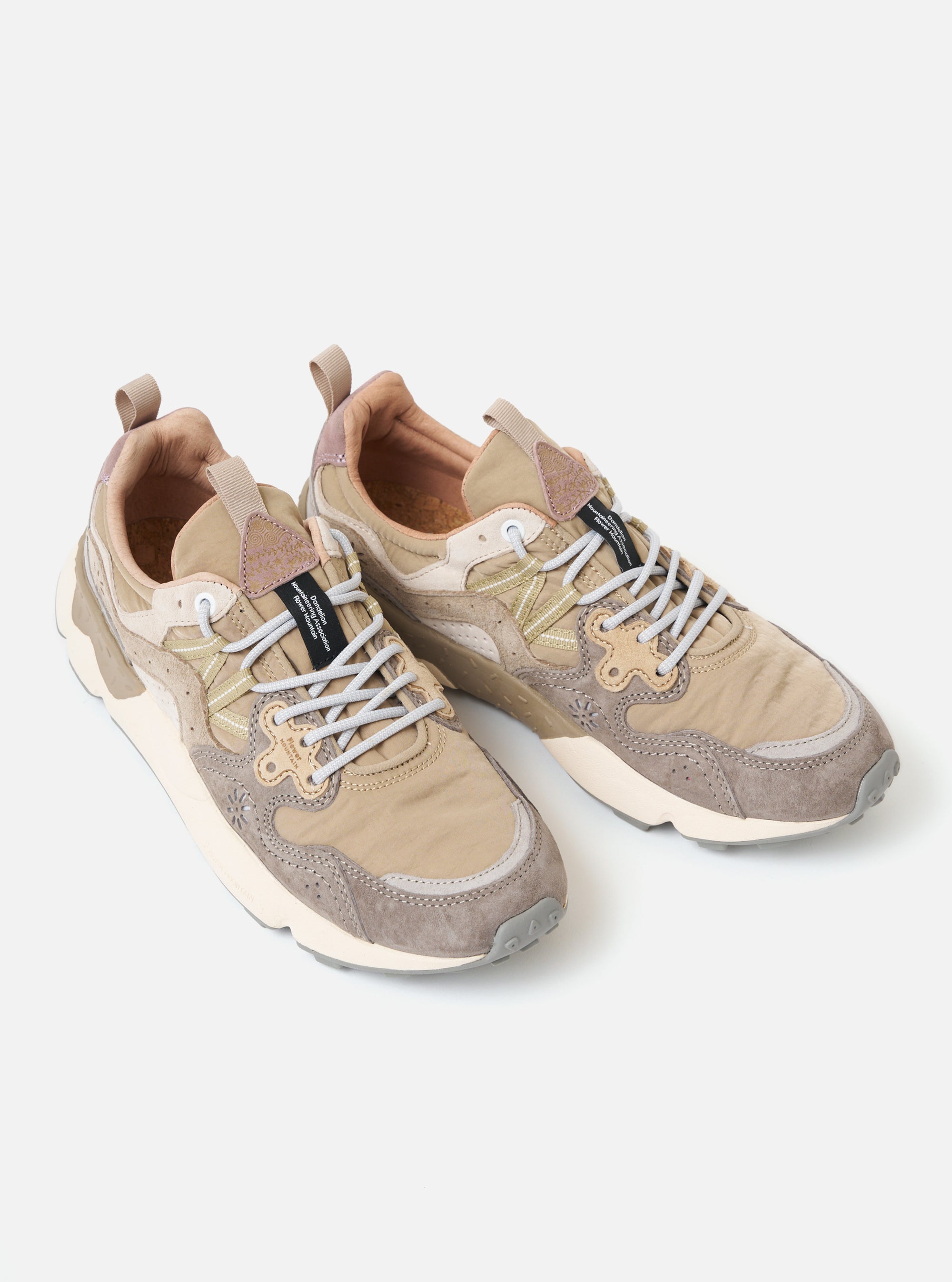 Grey/Mud/Off White Suede/Nylon Flower Mountain Yamano 3 Man