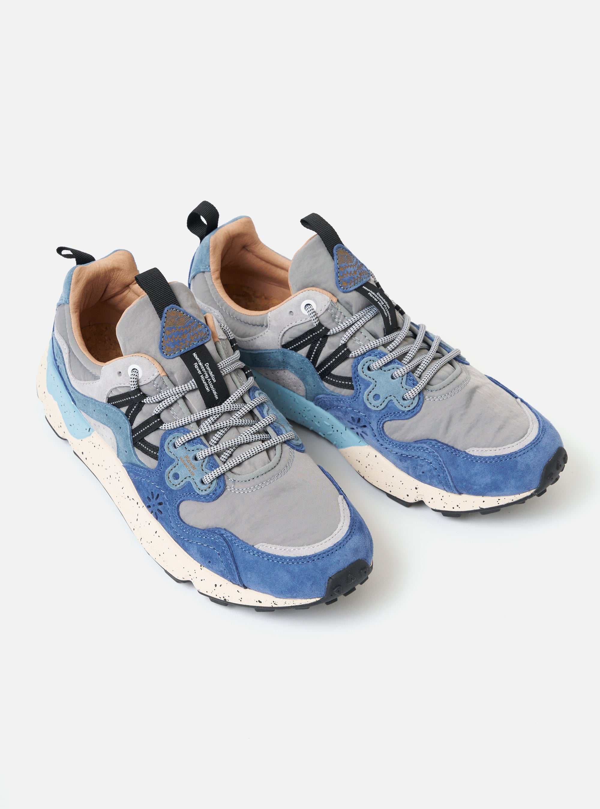 Light Blue/Deep Petrol/Stone Suede/Nylon Flower Mountain Yamano 3 Man