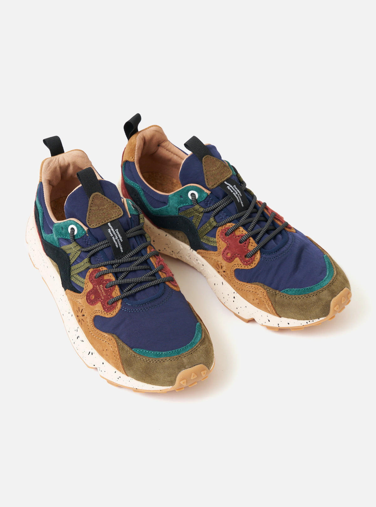 Deep Mud/Light Brown/Navy Suede/Nylon Flower Mountain Yamano 3 Uni