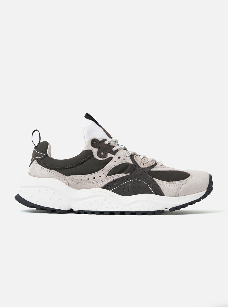 Light Grey/Dark Grey Suede/Nylon Flower Mountain Wave Man