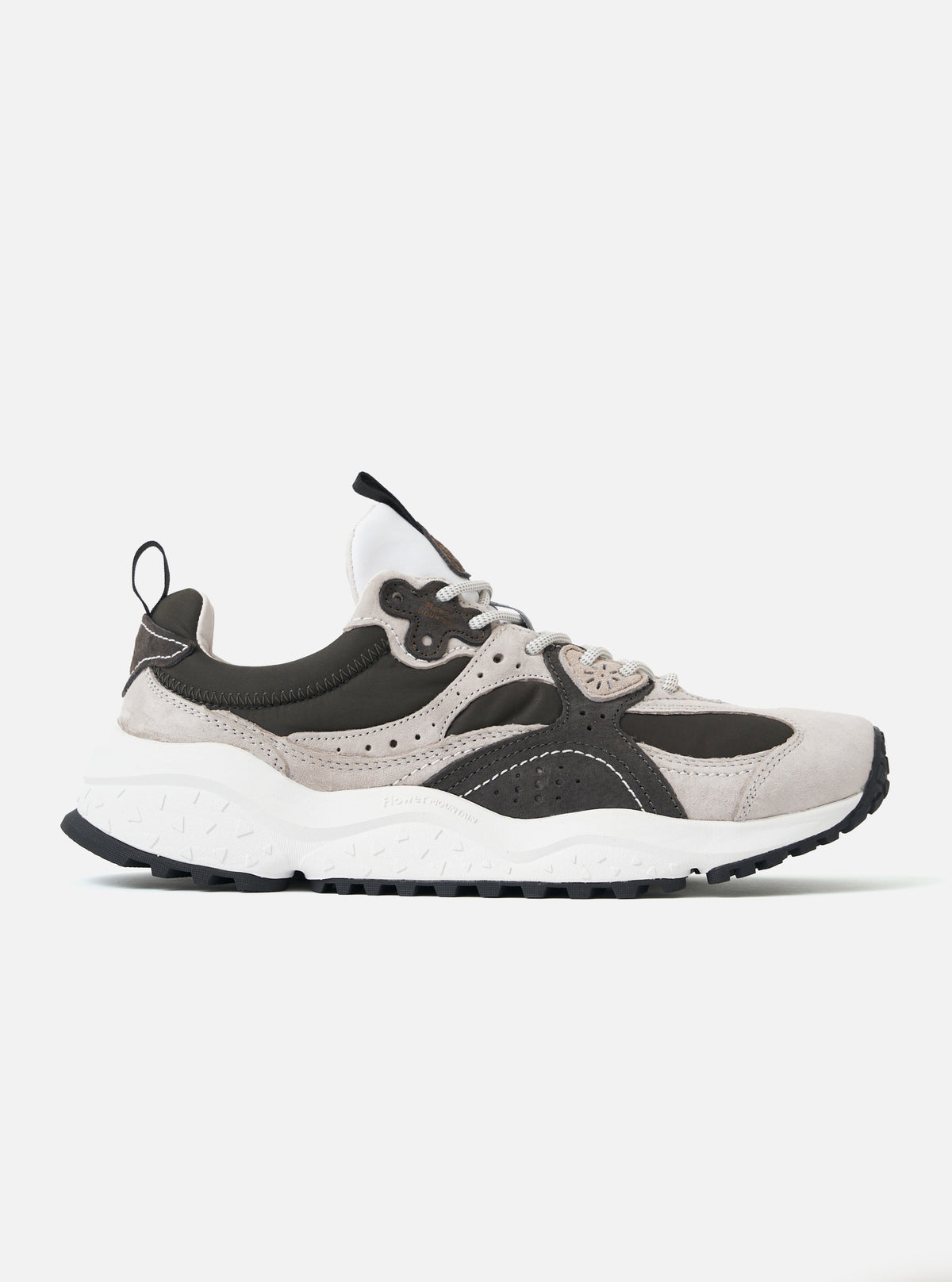 Light Grey/Dark Grey Suede/Nylon Flower Mountain Wave Man