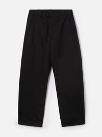 Black Twill Curved Pant