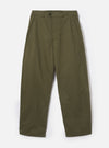 Olive Green Twill Curved Pant