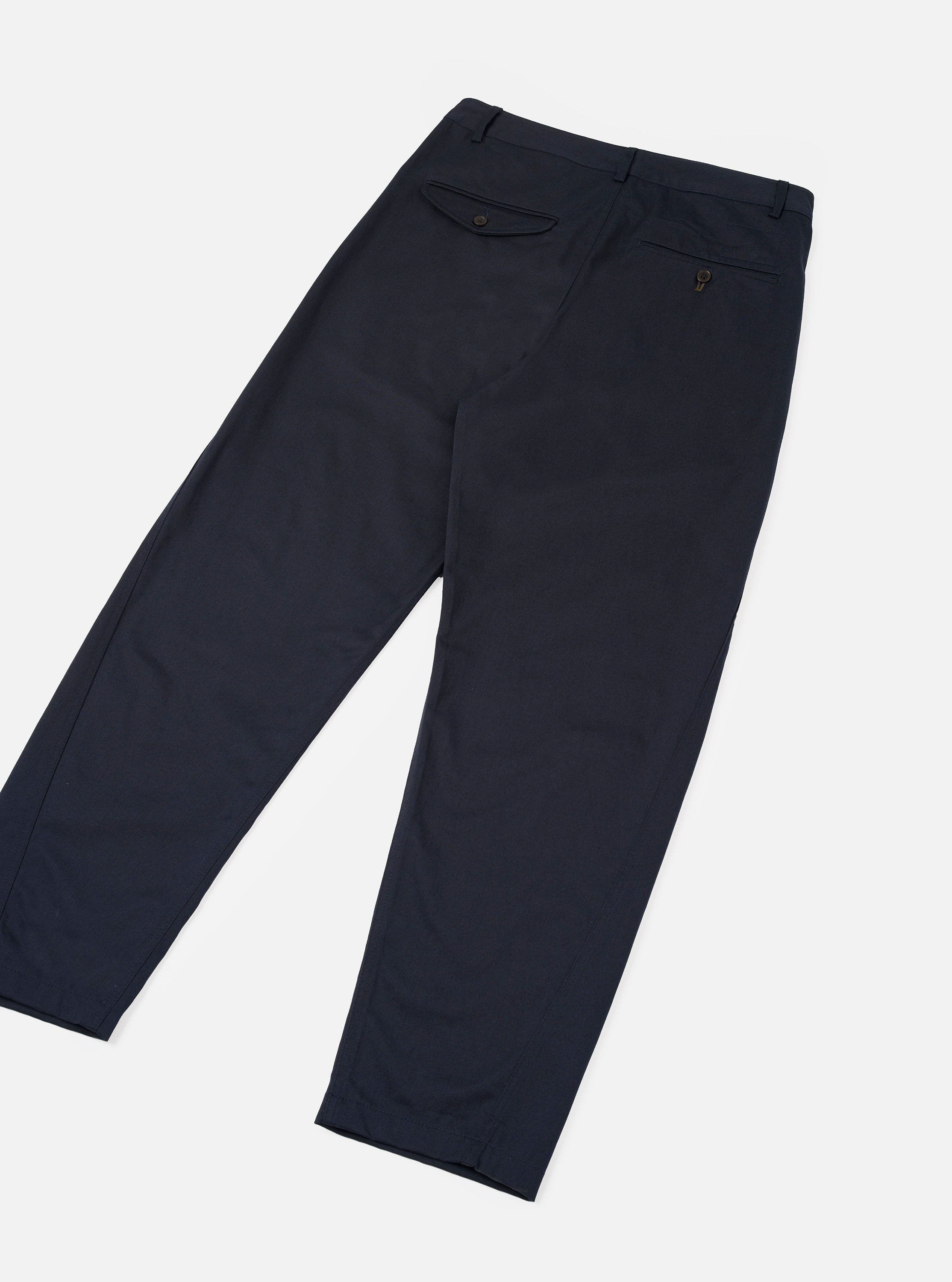 Men's Navy Twill Curved Carrot Leg Pant – Universal Works