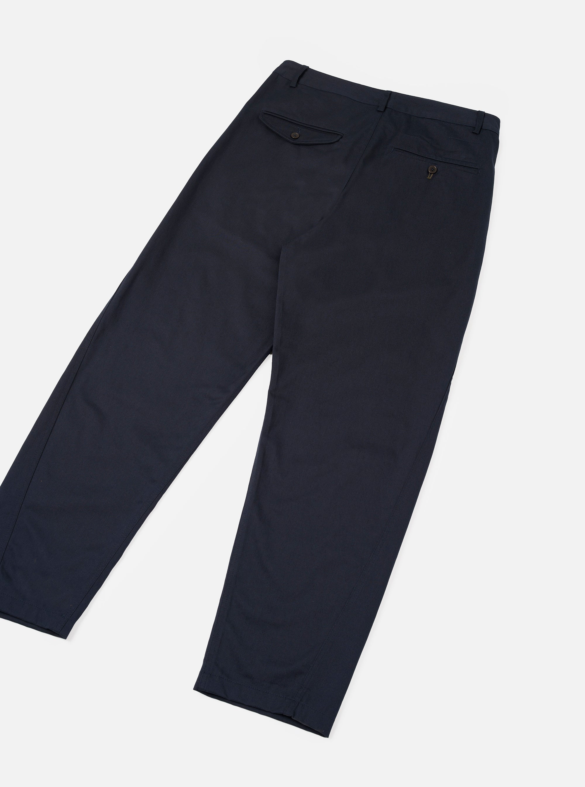 Navy Twill Curved Pant