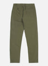 The Light Olive Twill Aston Pant, laid flat on a white surface. The pants are a light olive color and appear to be made of twill. They have a classic fit.