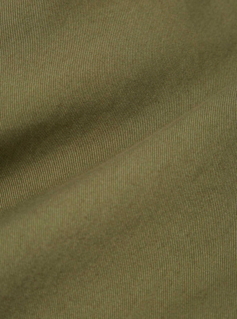Light Olive Twill Double Pleat Pant