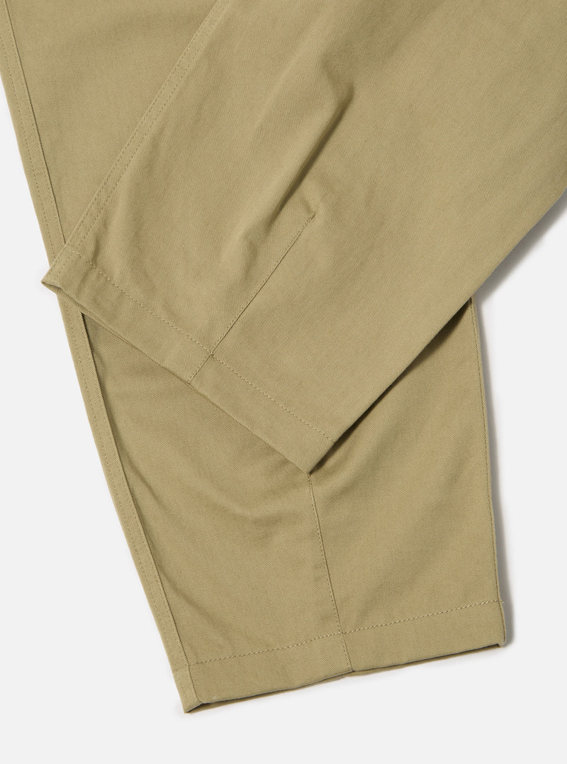 Close-up of the sand twill Fatigue Pant on a white background. The durable twill fabric and tailored fit are highlighted.