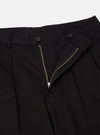 Black Twill Double Pleat Pant