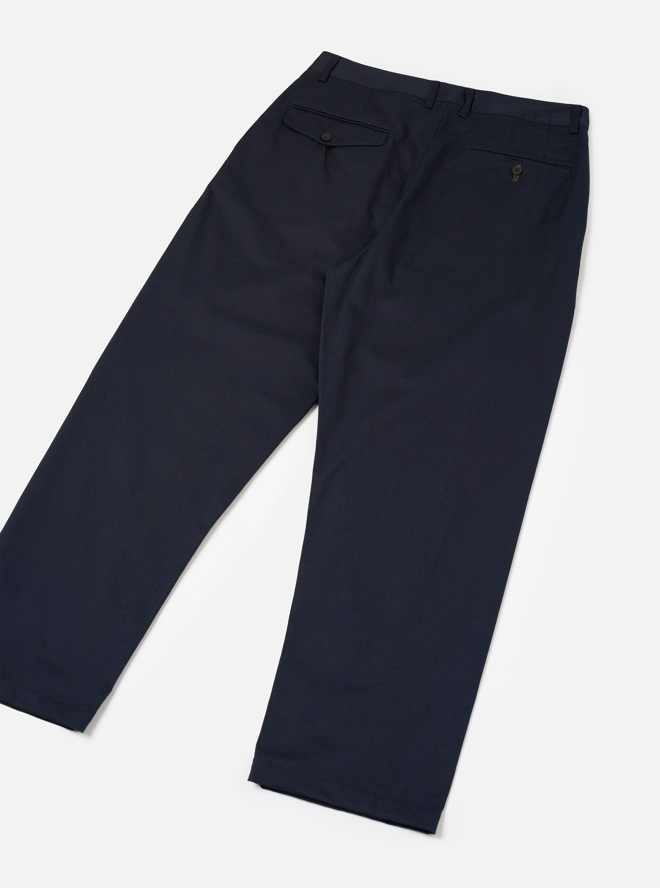Men's Navy Twill Double Pleat Pant – Universal Works