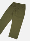 Olive Green Twill Double Pleat Pant
