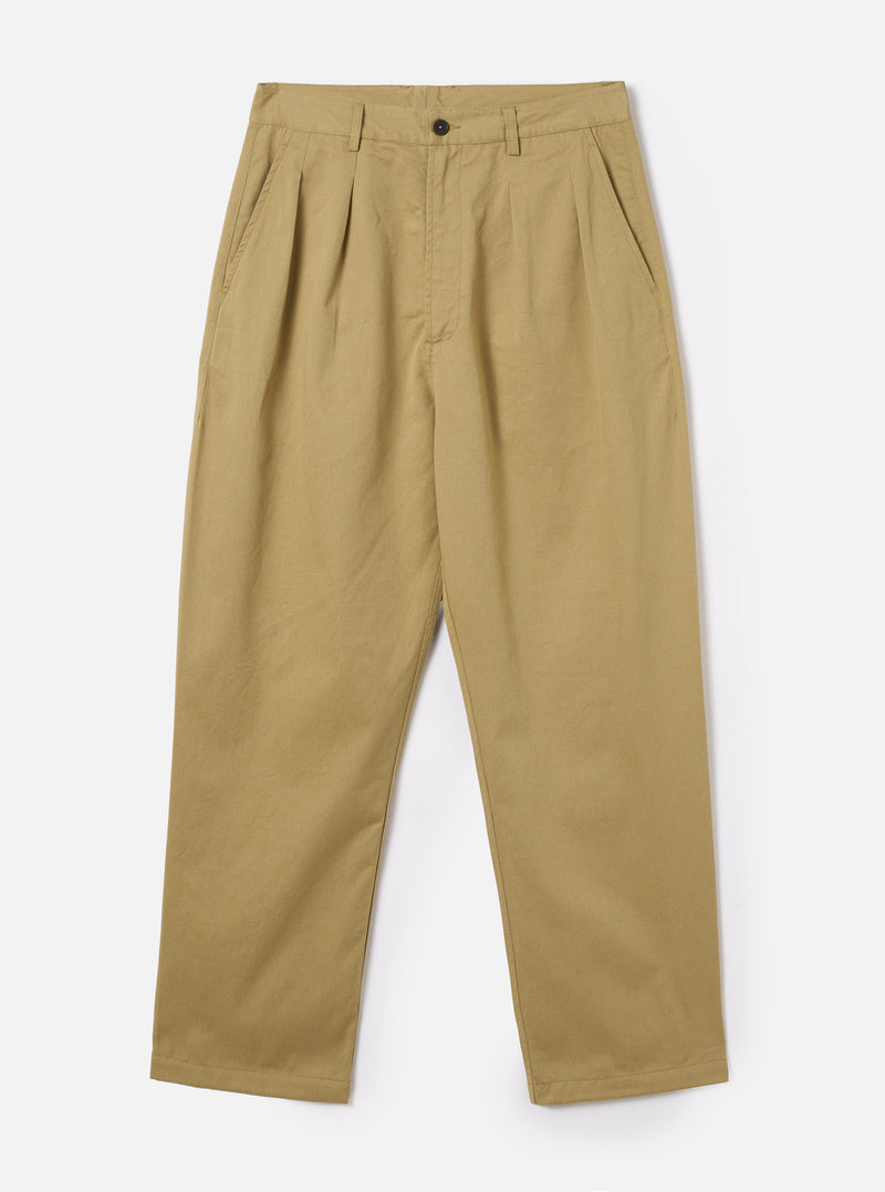 Sand Twill Double Pleat Pant