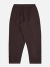 Brown Twill Pleated Track Pant