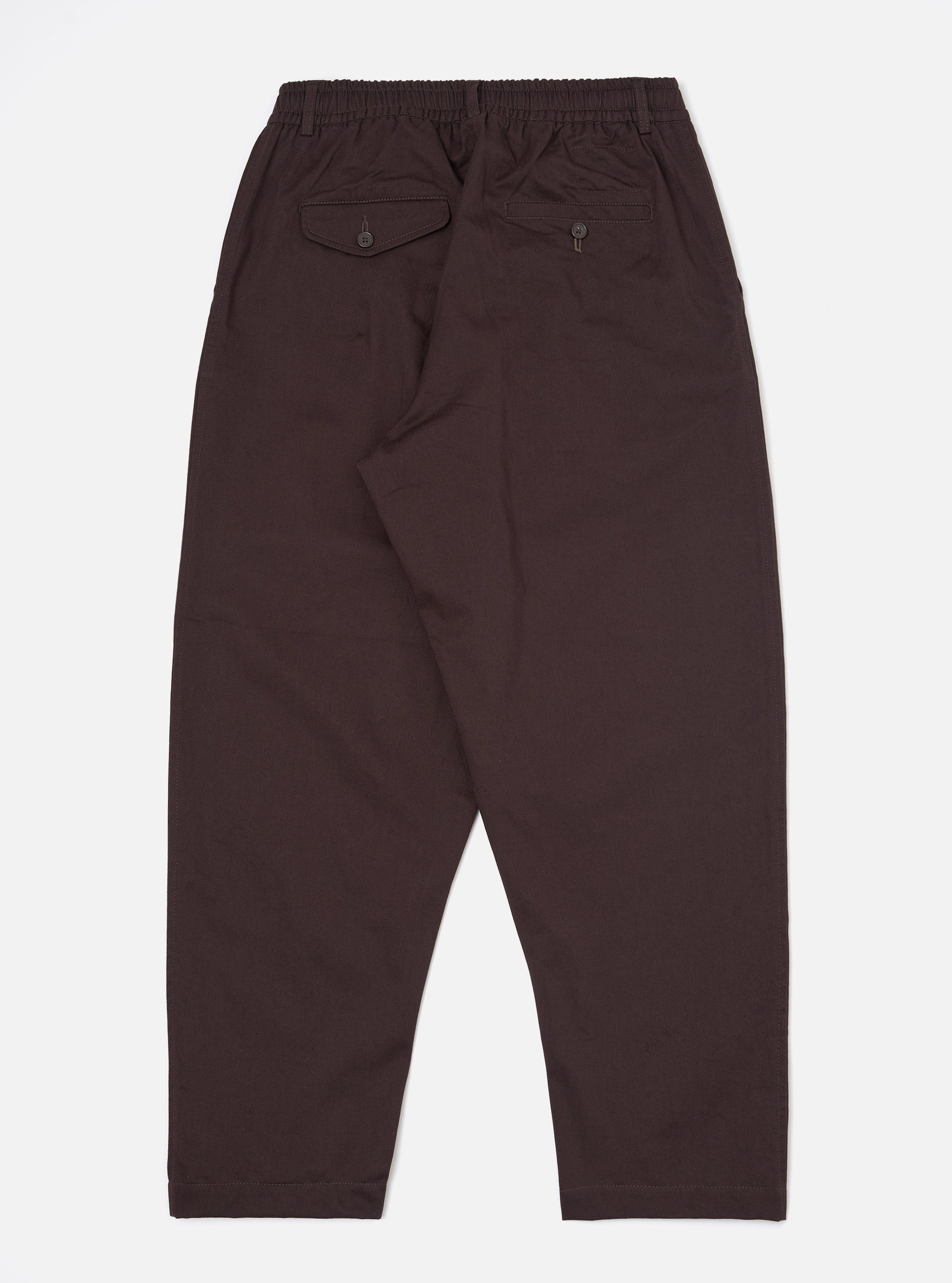 Men's Brown Twill Pleated Track Pant – Universal Works