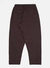 Brown Twill Pleated Track Pant