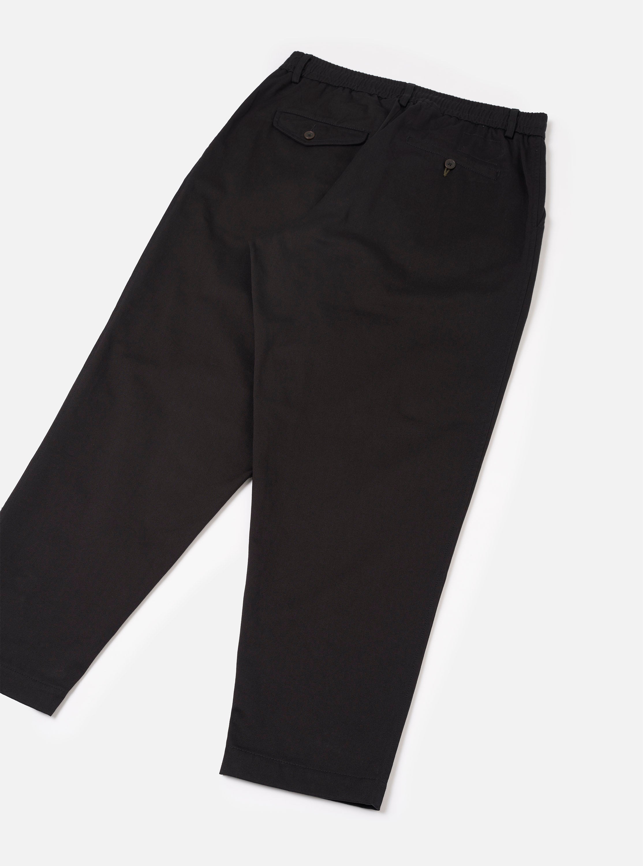 Men's Black Twill Pleated Track Pant – Universal Works