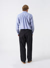 Black Twill Pleated Track Pant