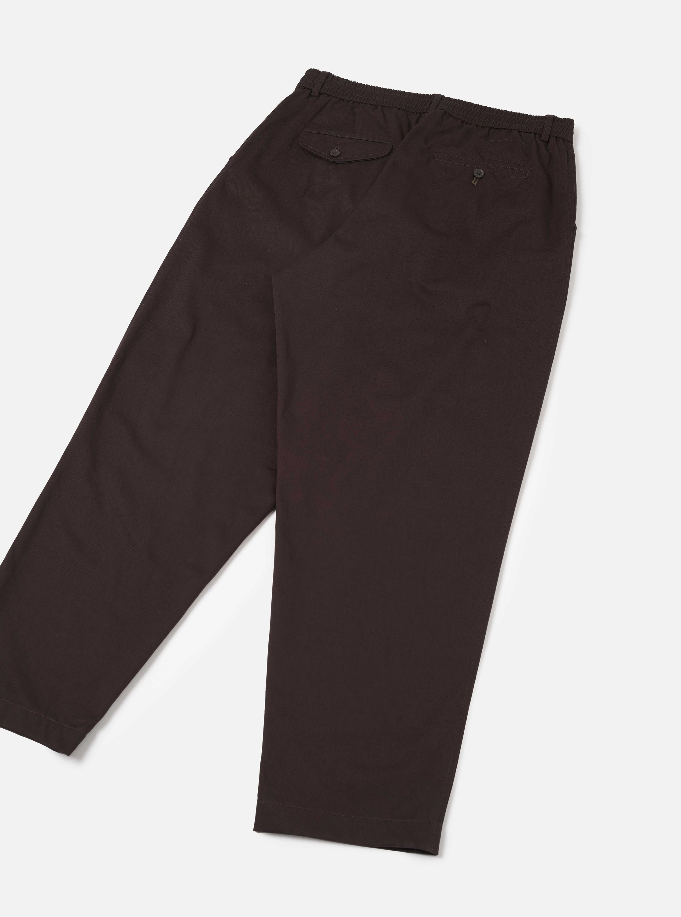 Men's Brown Twill Pleated Track Pant – Universal Works