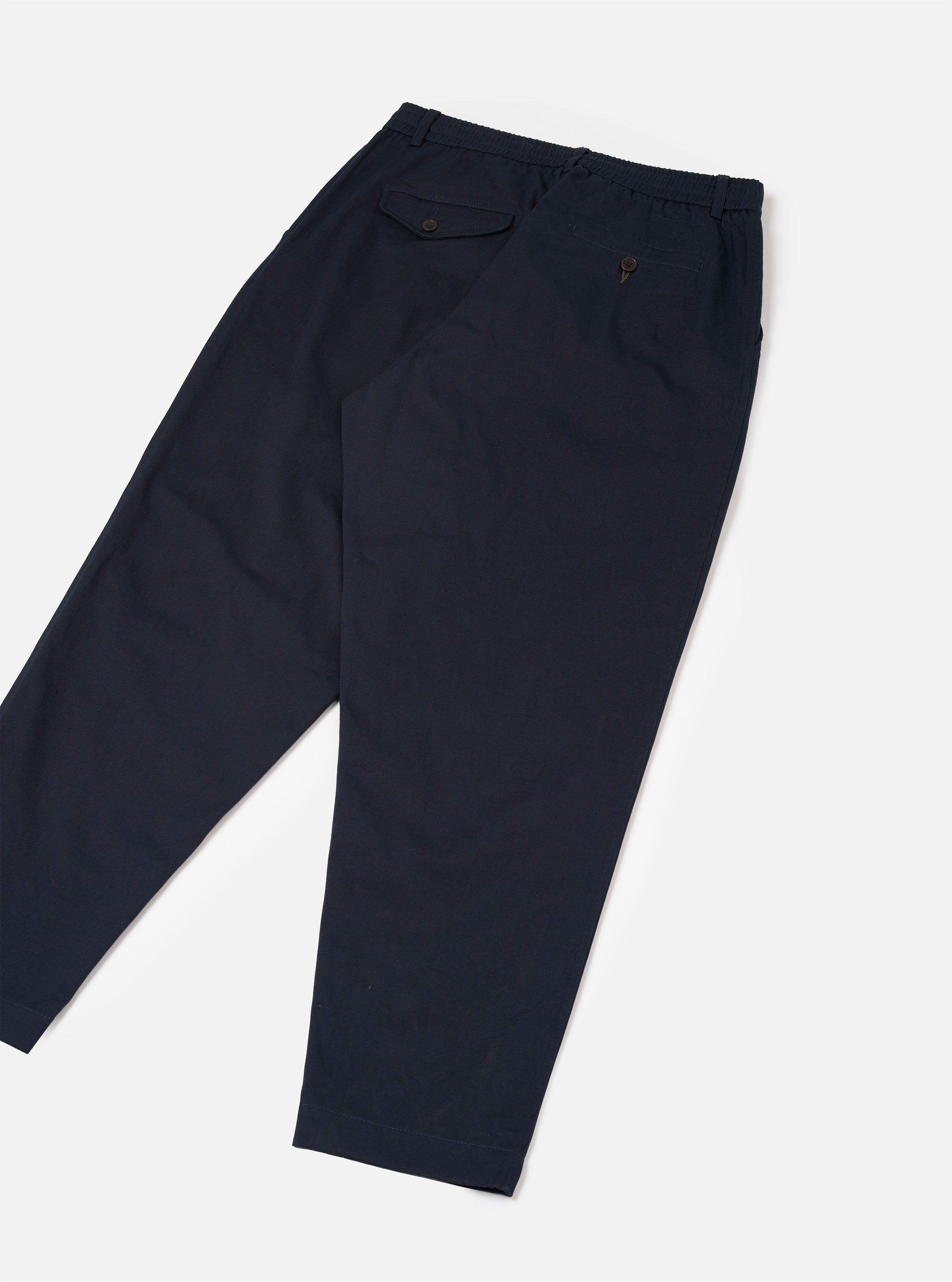 Men's Navy Twill Pleated Track Pant – Universal Works