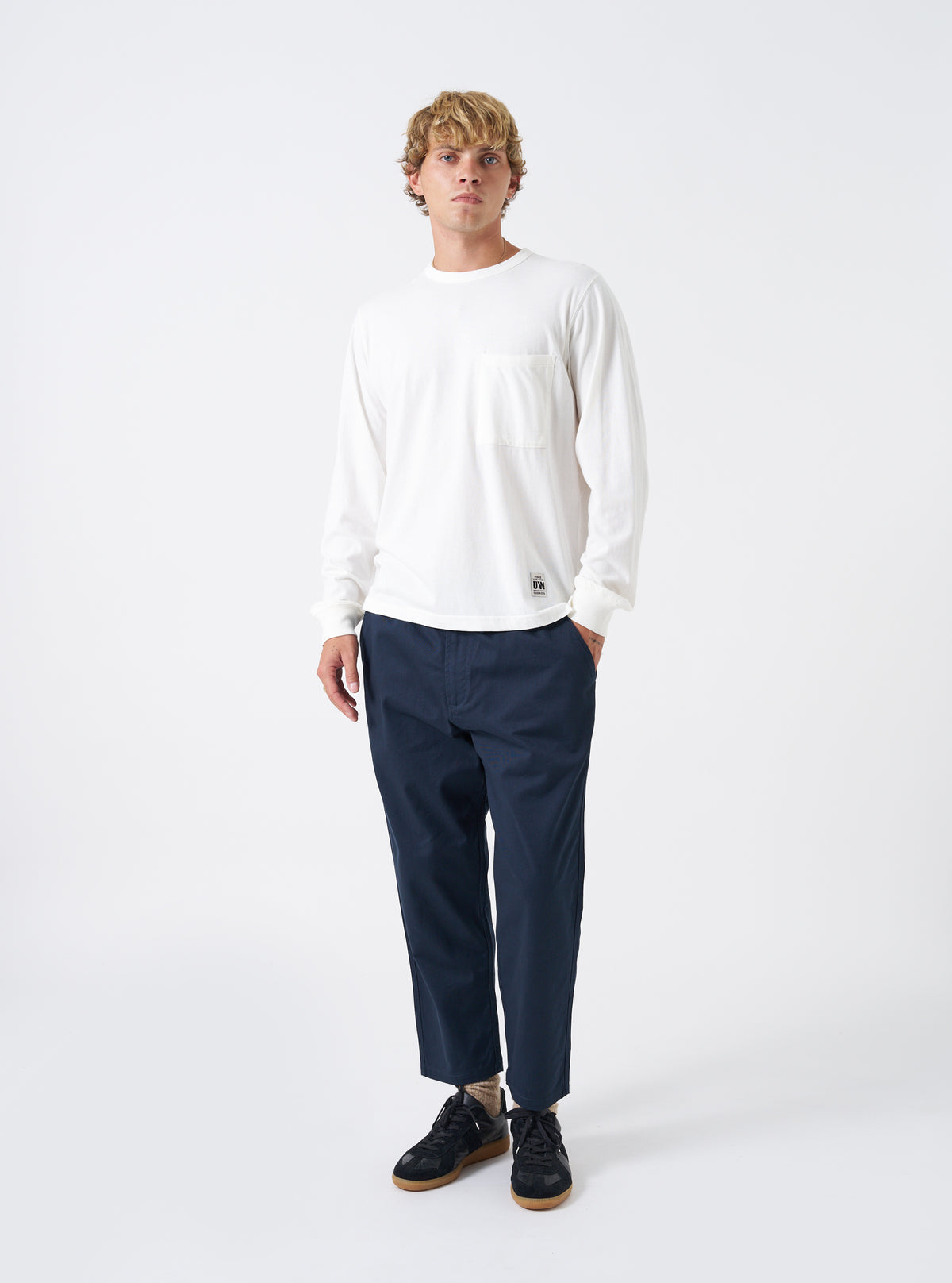 Navy Twill Hi Water Trouser