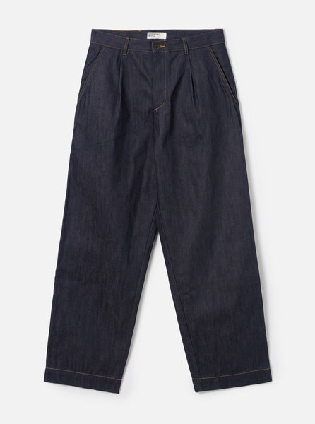 Men's Indigo 13oz Selvedge Denim Duke Wide Leg Pant – Universal Works