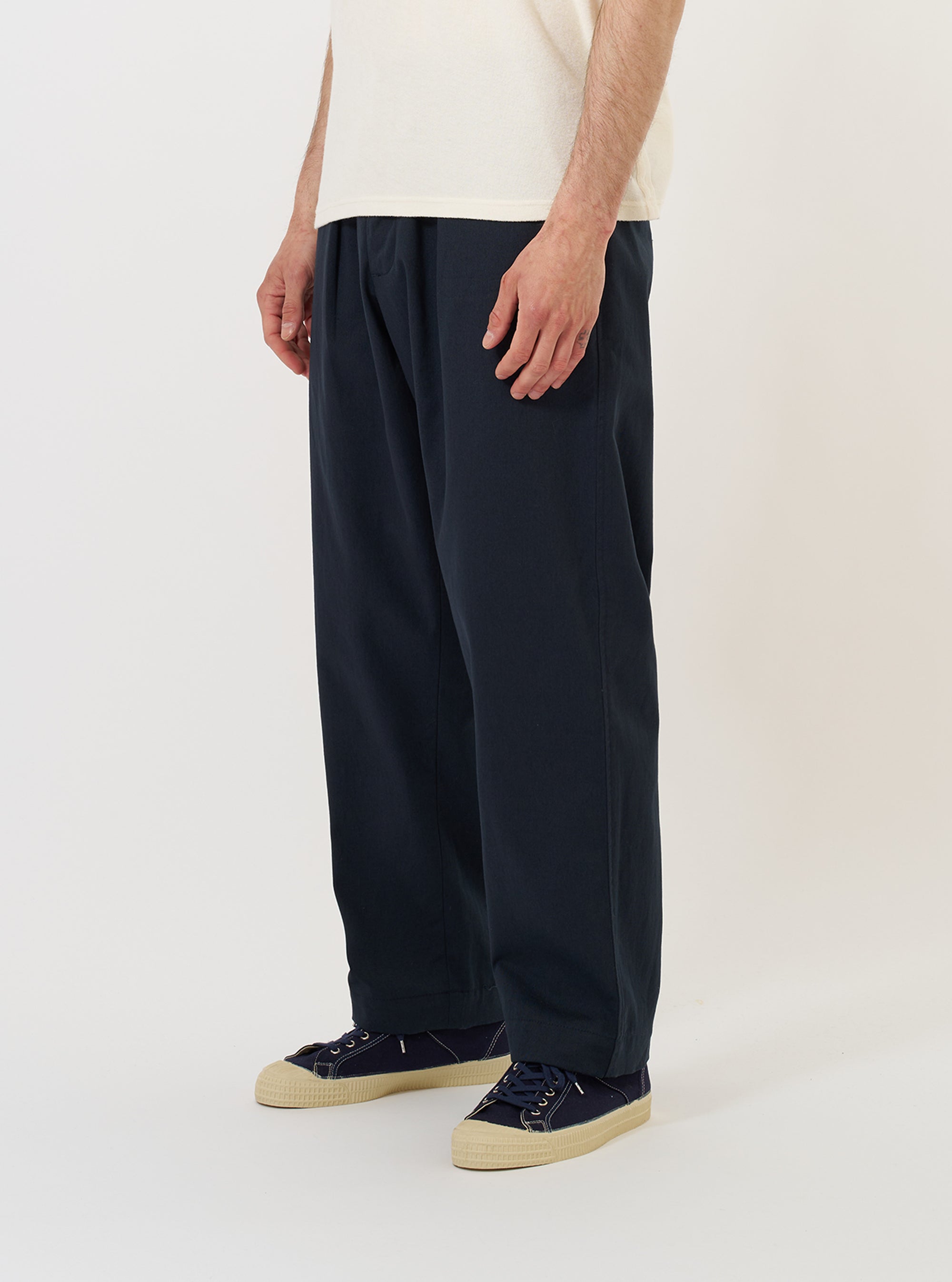 Navy Twill Oxford Pant