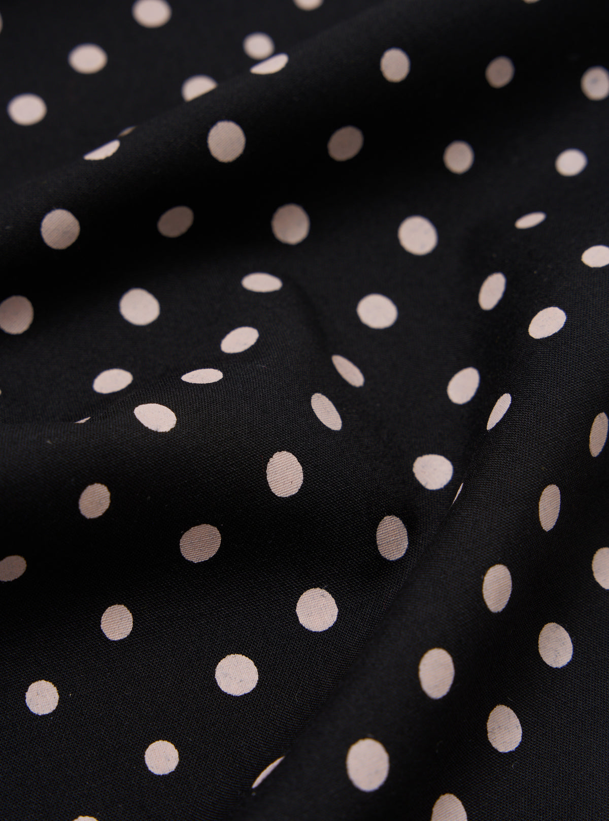 Black Dot Print Short Scarf