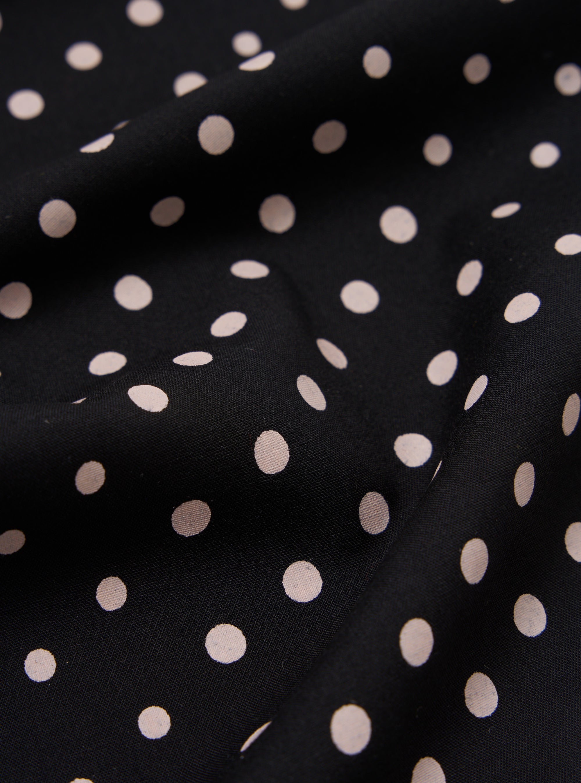 Black Dot Print Short Scarf