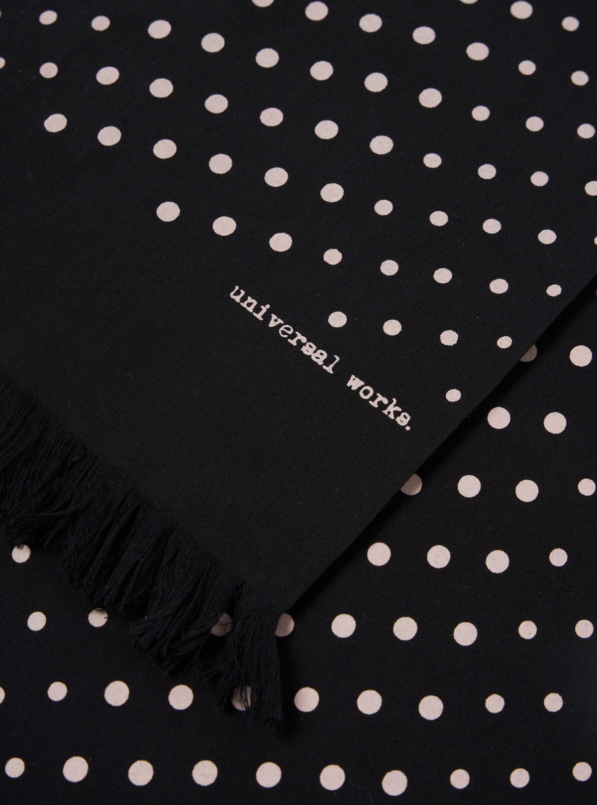 Black Dot Print Short Scarf