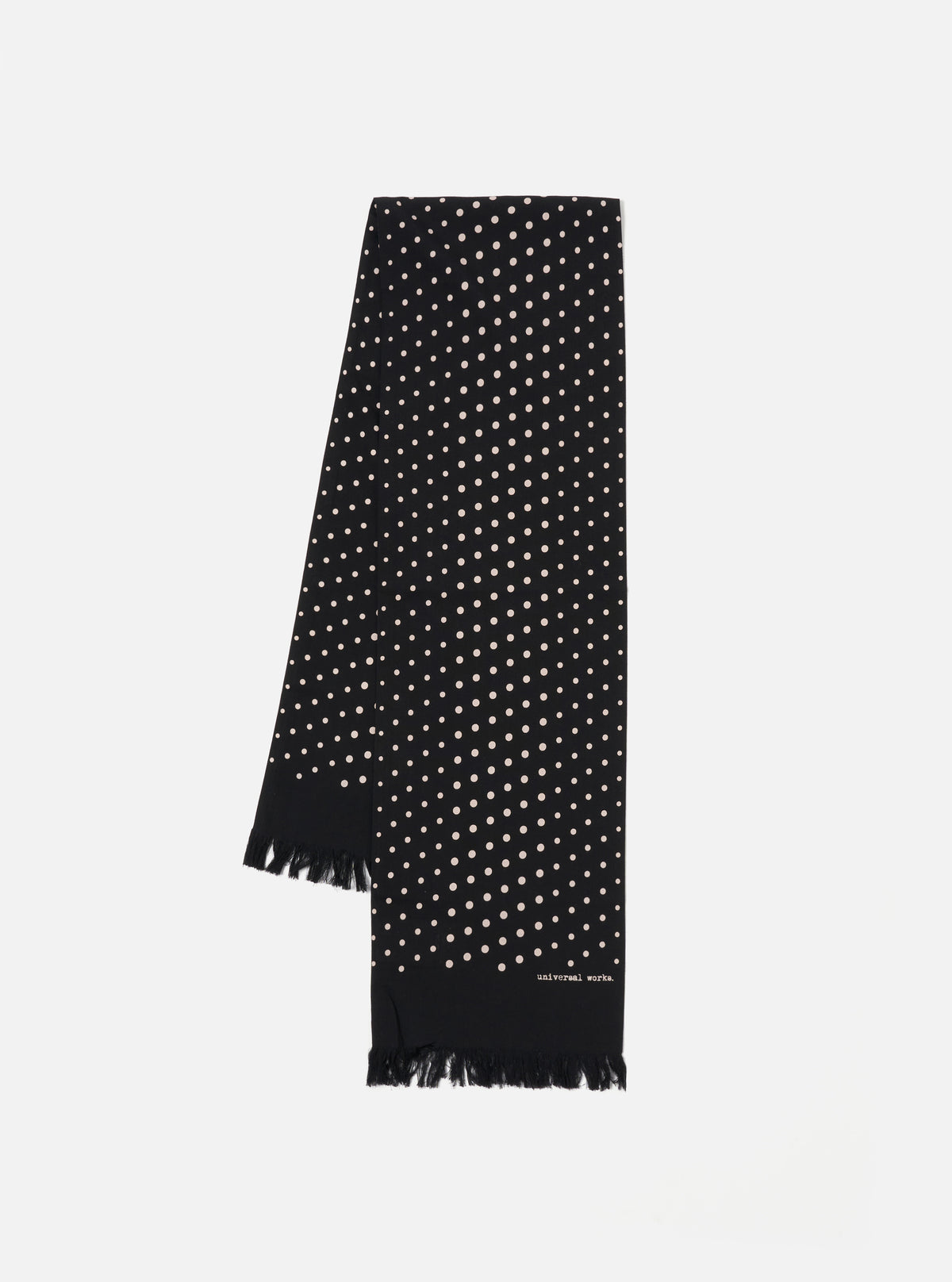 Black Dot Print Short Scarf