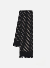 Black Dot Print Short Scarf