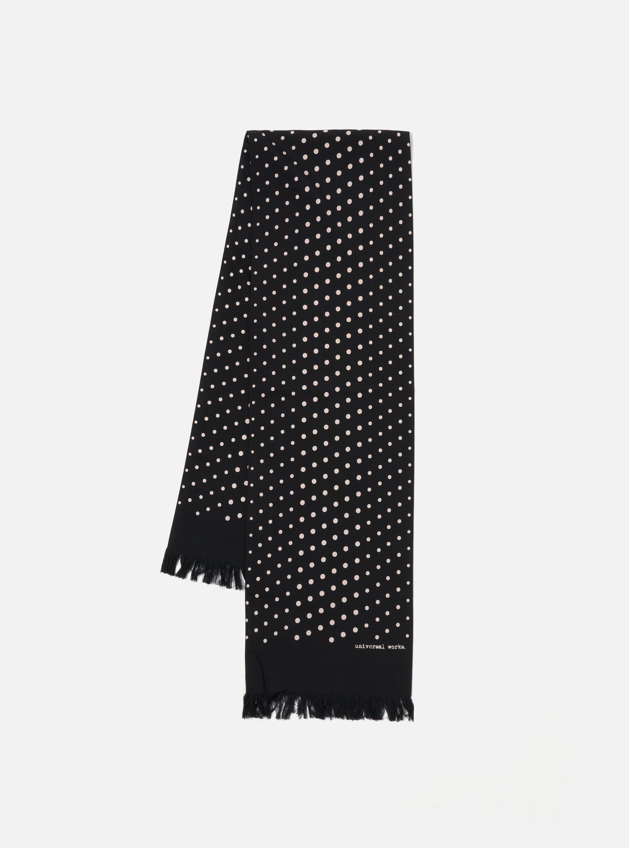 Black Dot Print Short Scarf