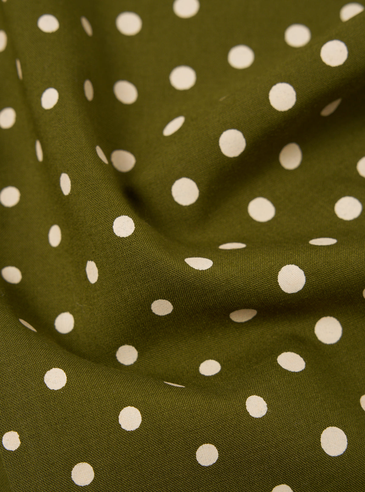 Green Dot Print Short Scarf