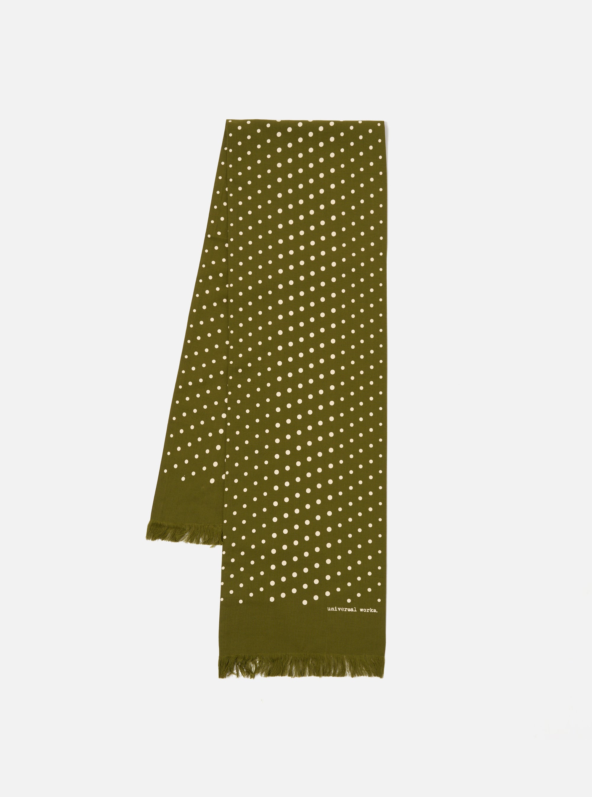 Green Dot Print Short Scarf