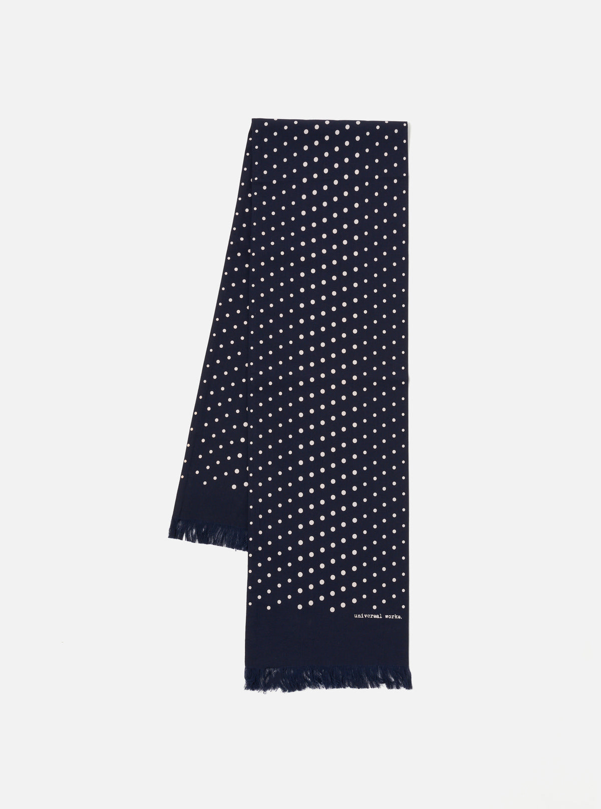 Navy Dot Print Short Scarf