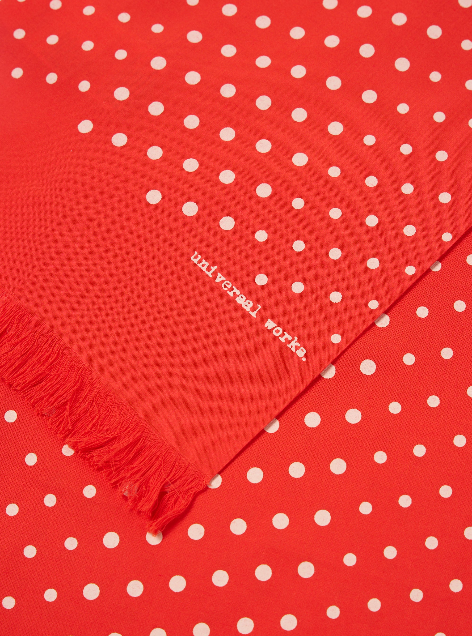 Orange Dot Print Short Scarf