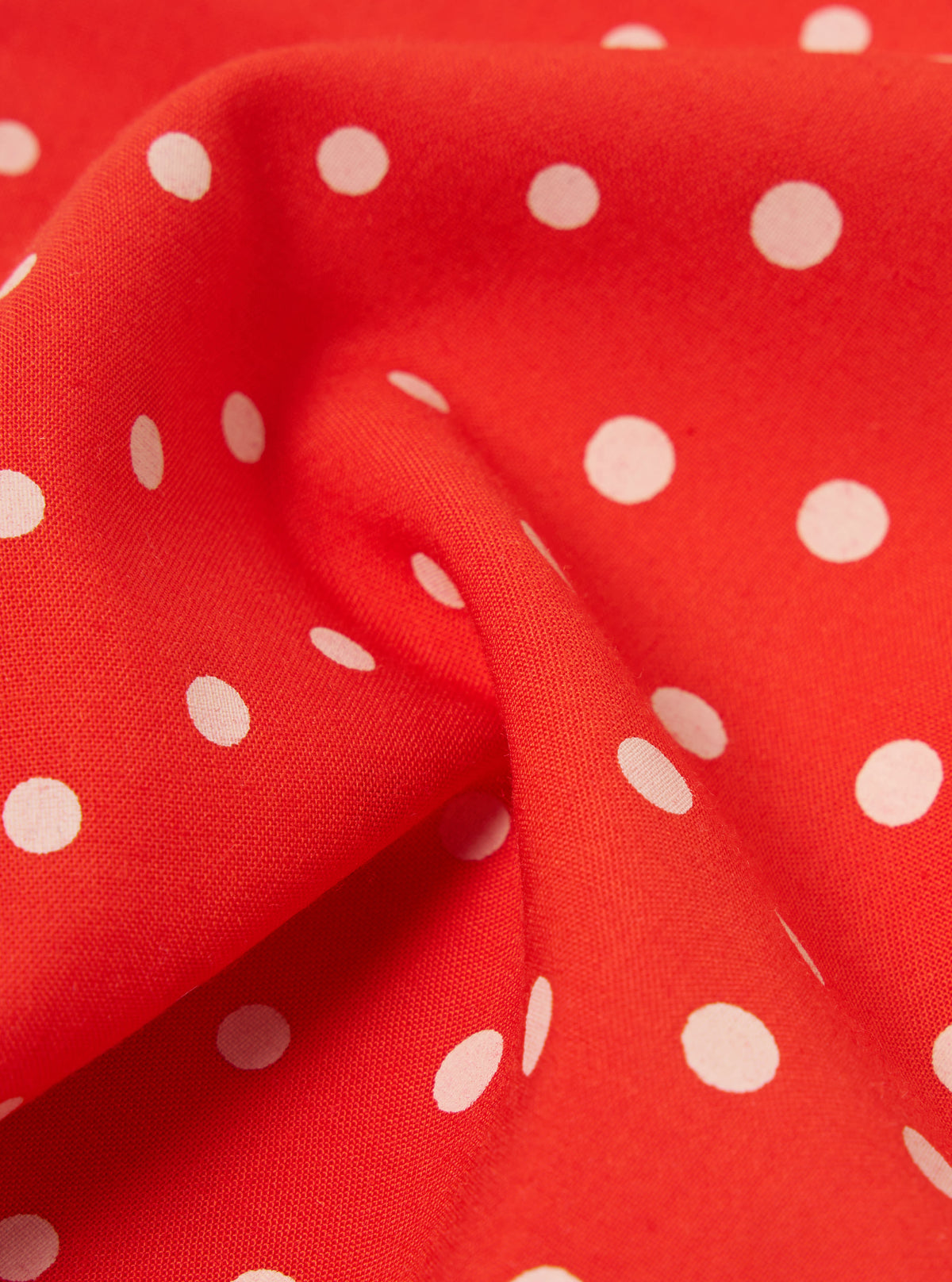 Orange Dot Print Short Scarf