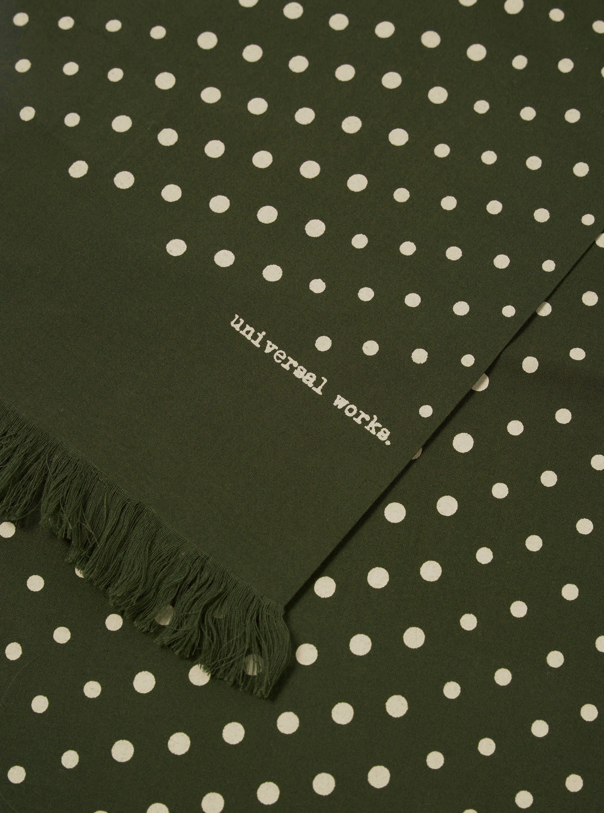 Olive Dot Print Short Scarf