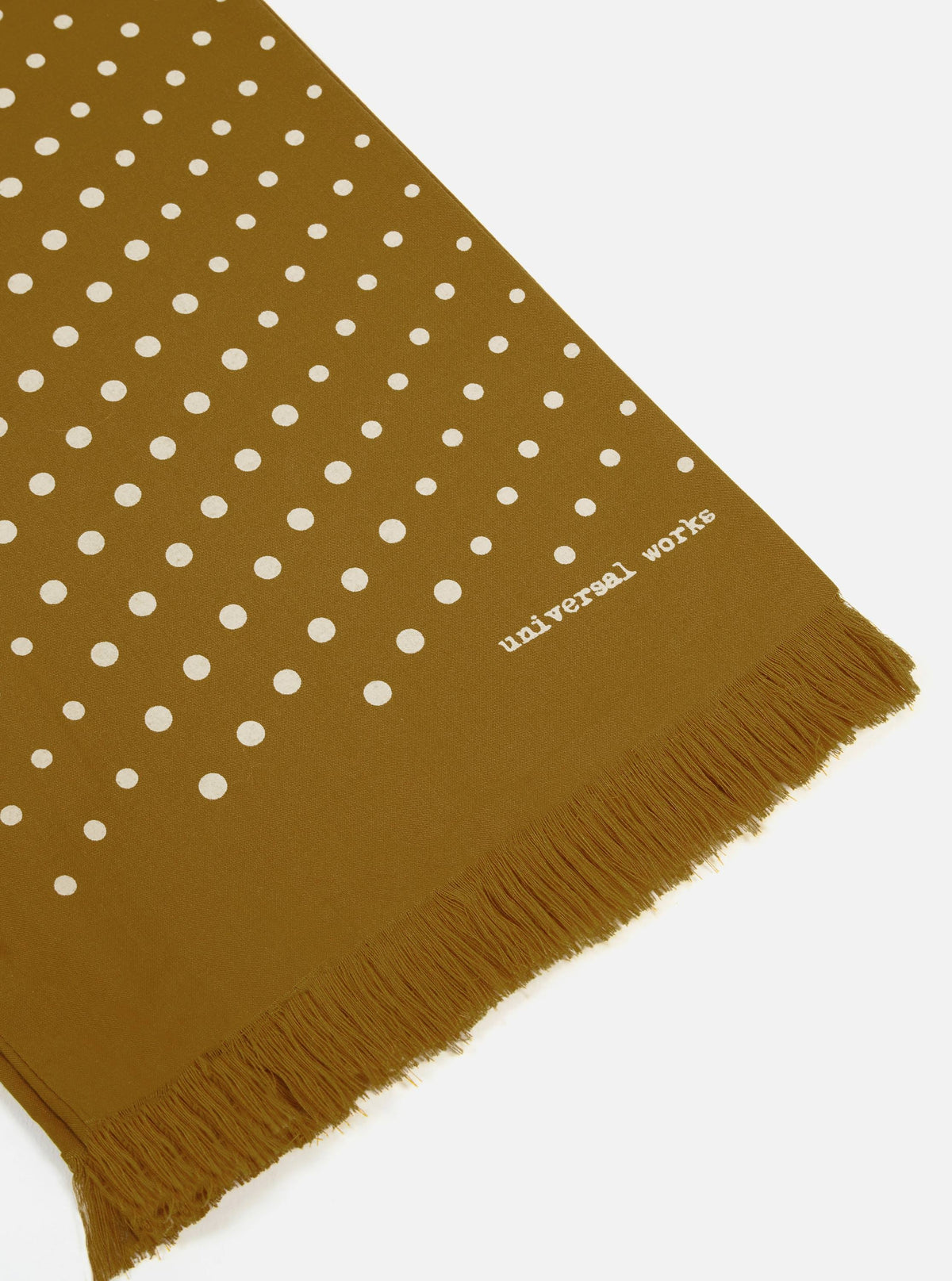 Mustard Dot Print Short Scarf