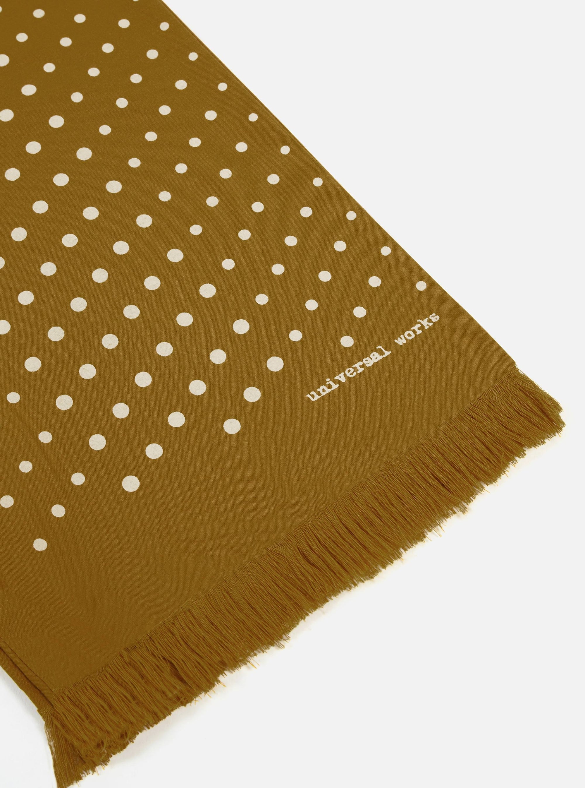 Mustard Dot Print Short Scarf
