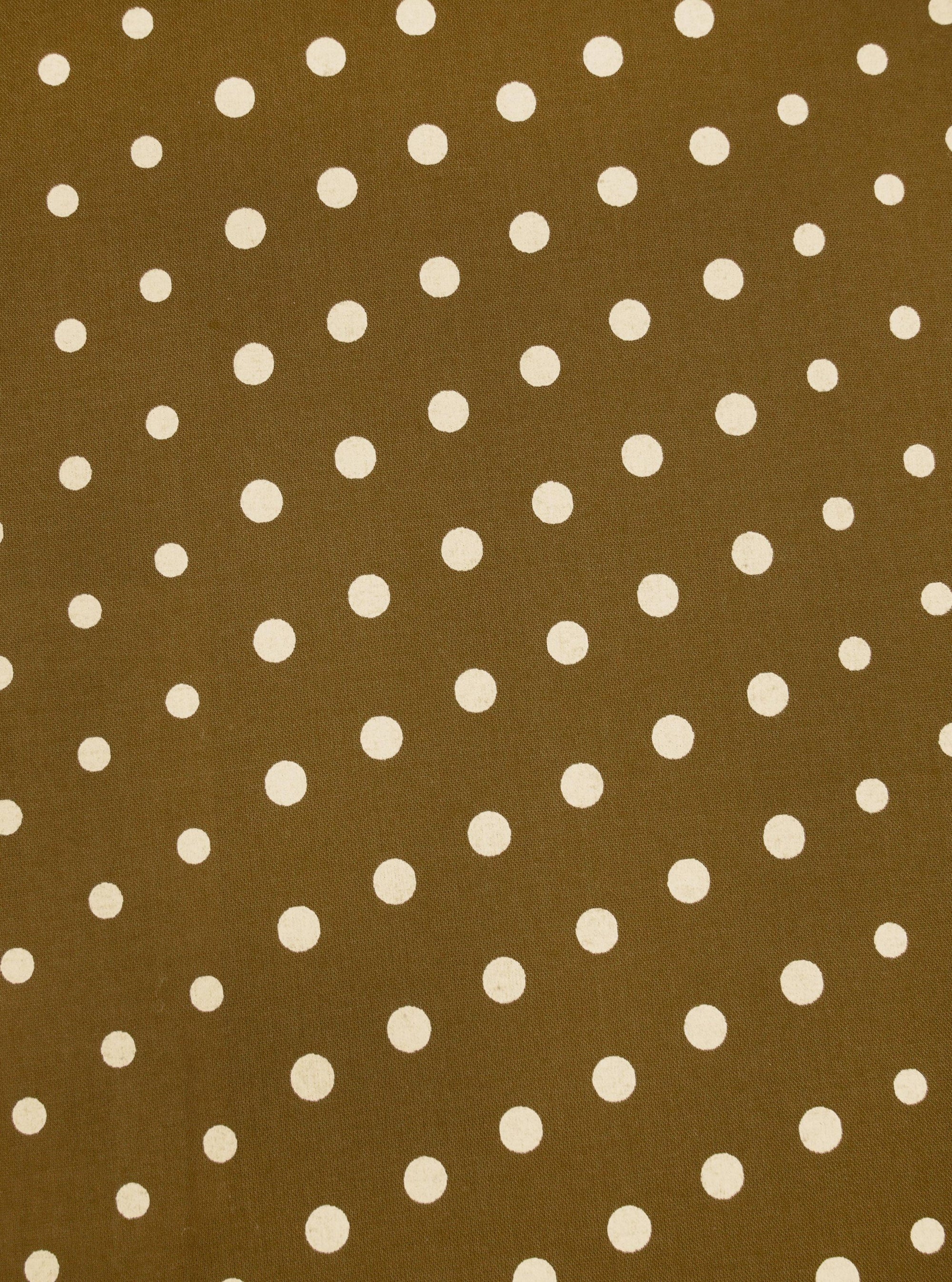 Mustard Dot Print Short Scarf