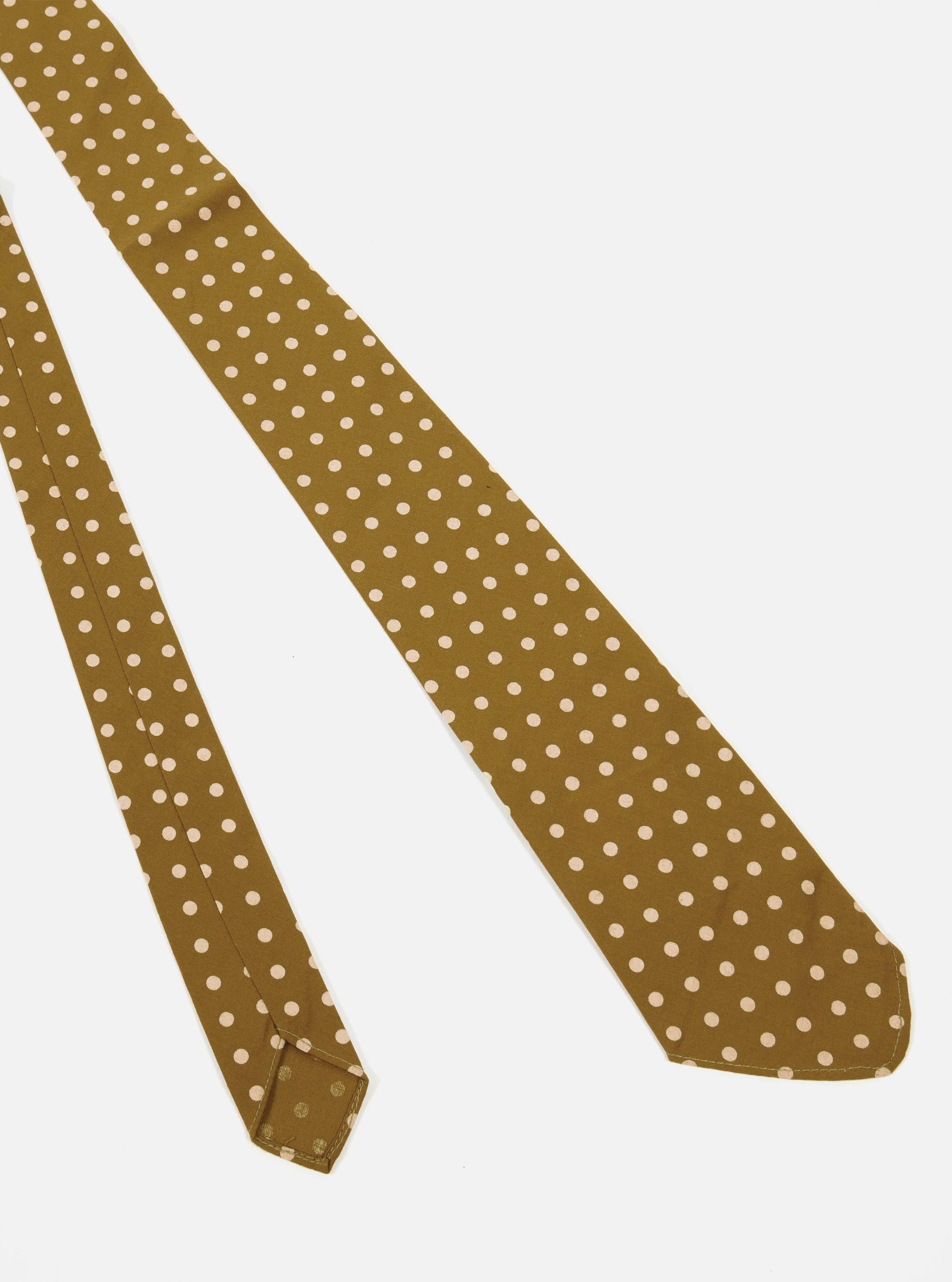 Mustard Dot Print Tie