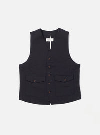 Black Twill Field Waistcoat